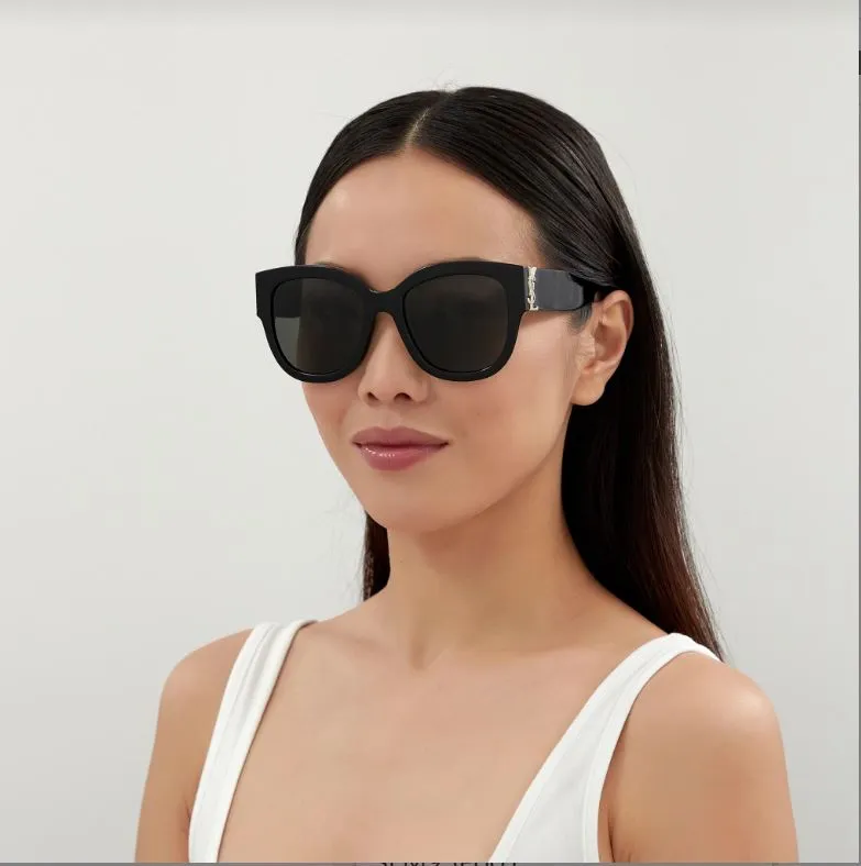 YSL SLM95F Sunglasses, Black (G)